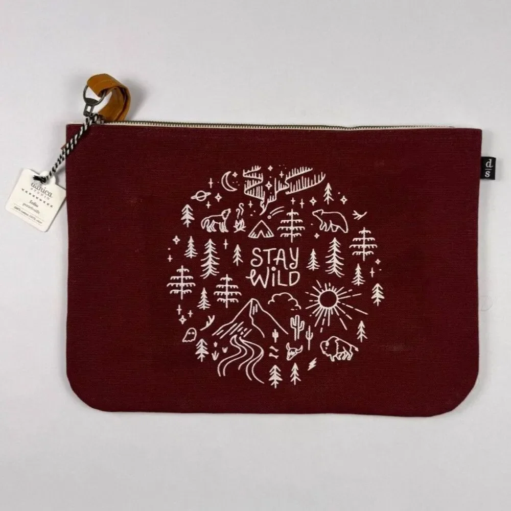 Folio Stay Wild Collection Adventure Awaits Cotton Zipper Bag 10